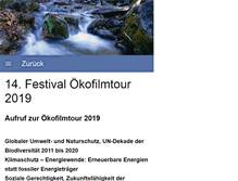 Tablet Screenshot of oekofilmtour.de
